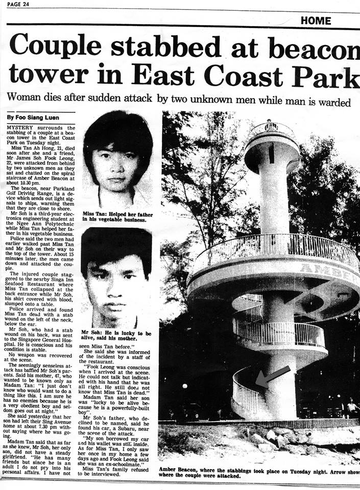Newspaper clipping of Amber Beach Tower attack