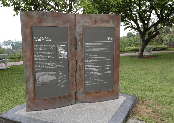 Memorial plaque for Battle of Pasir Panjang at Kent Ridge park