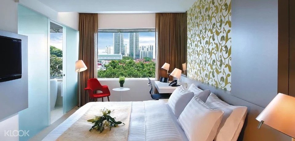 Interior of DHotel Singapore deluxe room