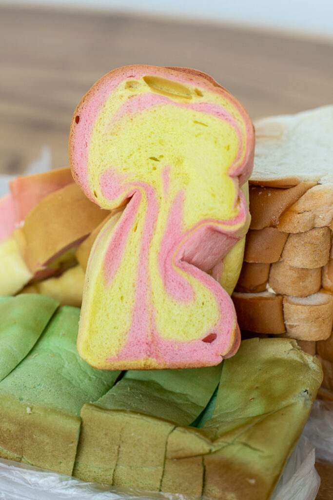 Rainbow bread at Jie Bakery