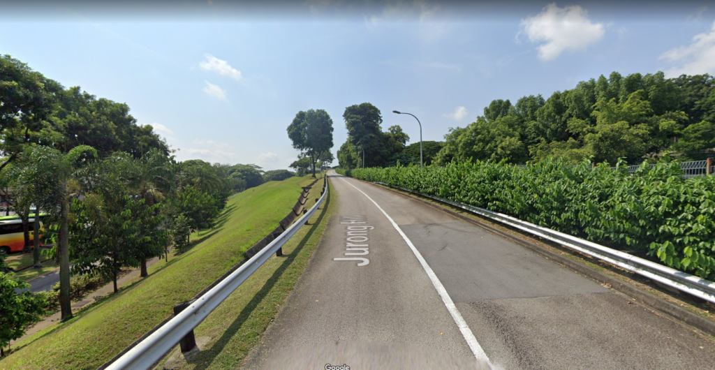 Steep slope at jurong hill