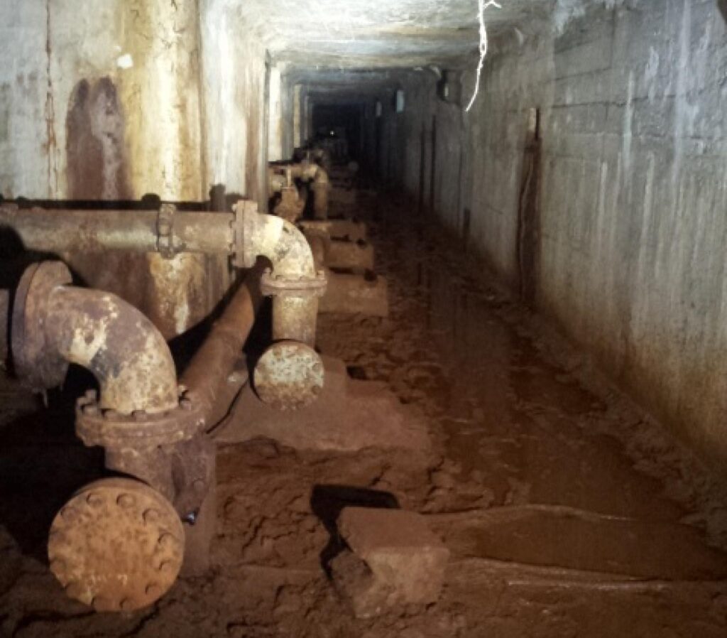 pipelines inside Marsiling tunnels at woodlands