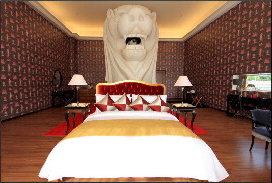 Merlion statue converted into hotel