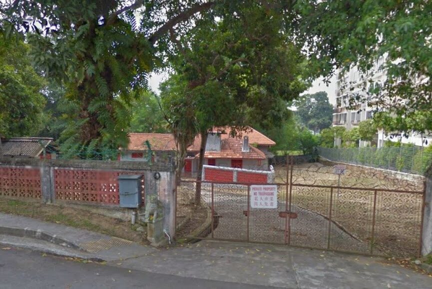 Outside view of abandoned Pasir Ris Haunted Red House