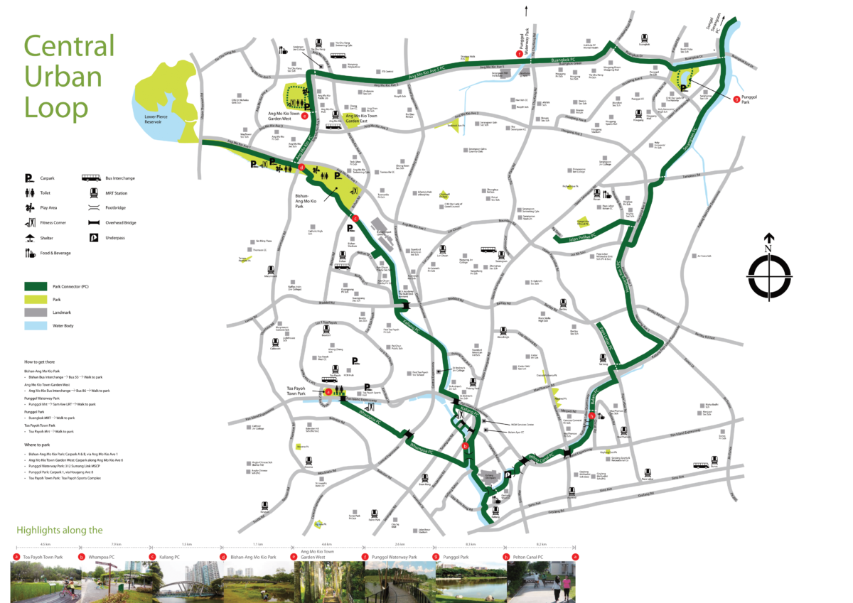 Map of Singapore Central Urban Loop