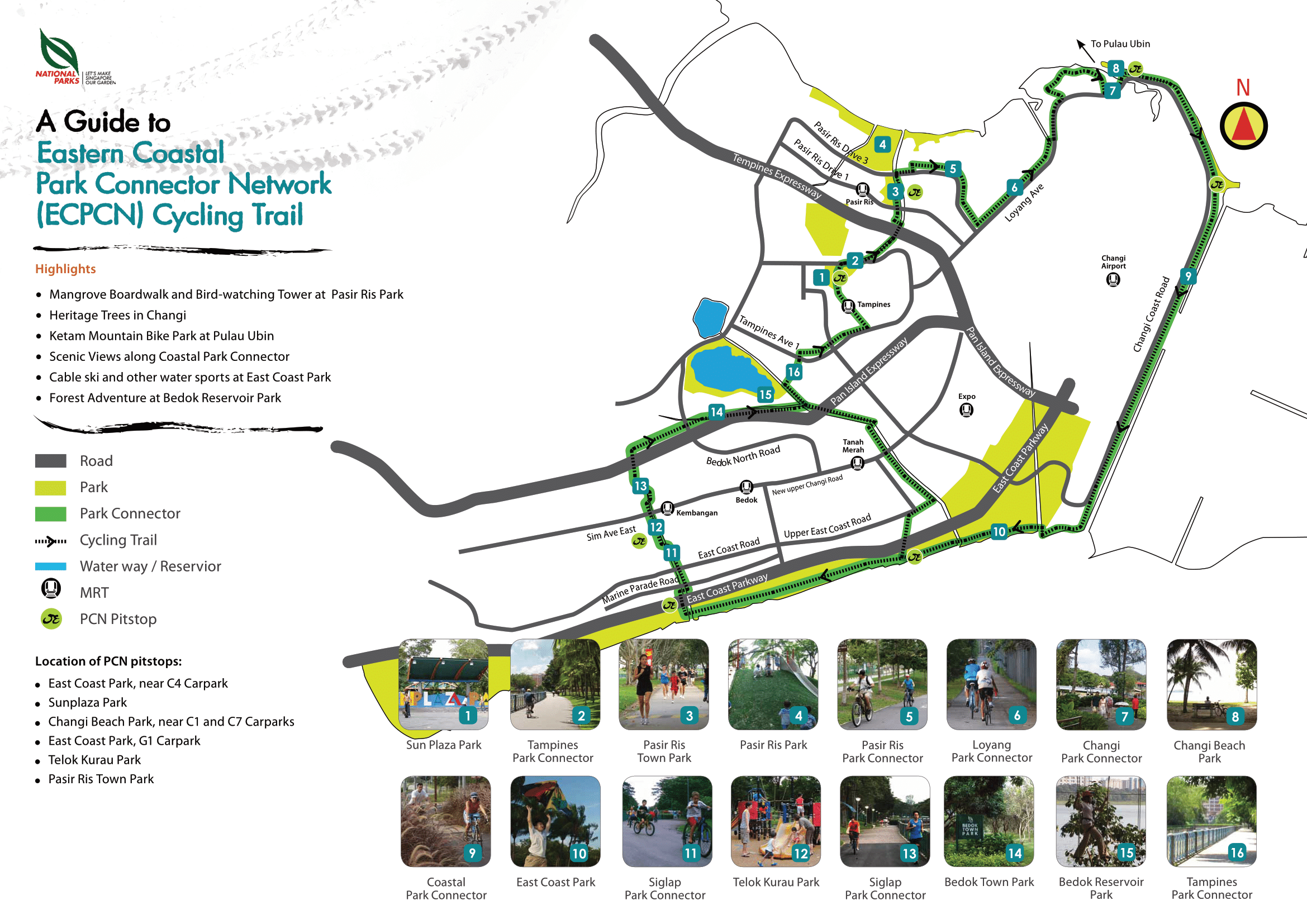 trail map of Singapore eastern coastal loop