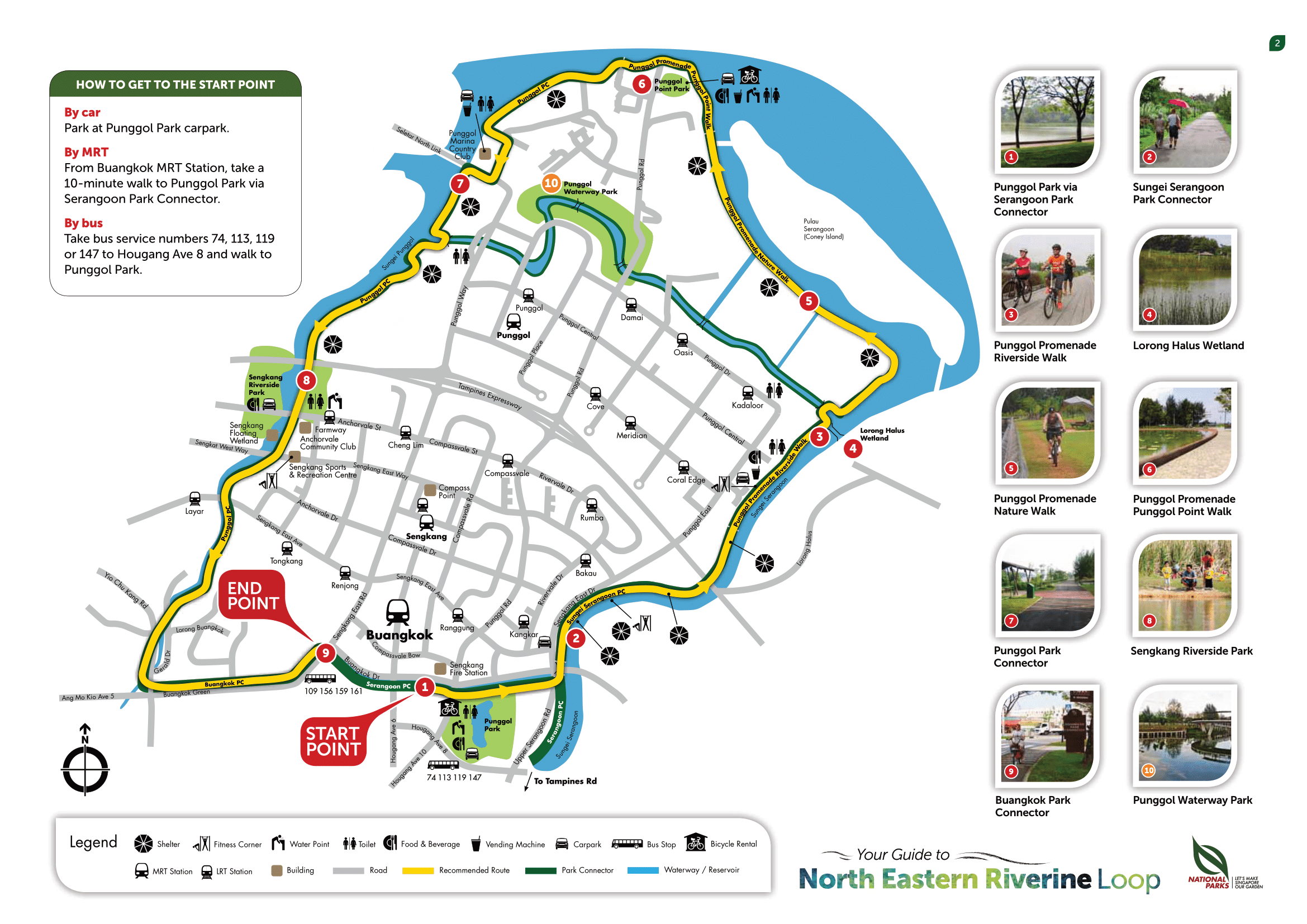 Map of Singapore North East Riverine Loop