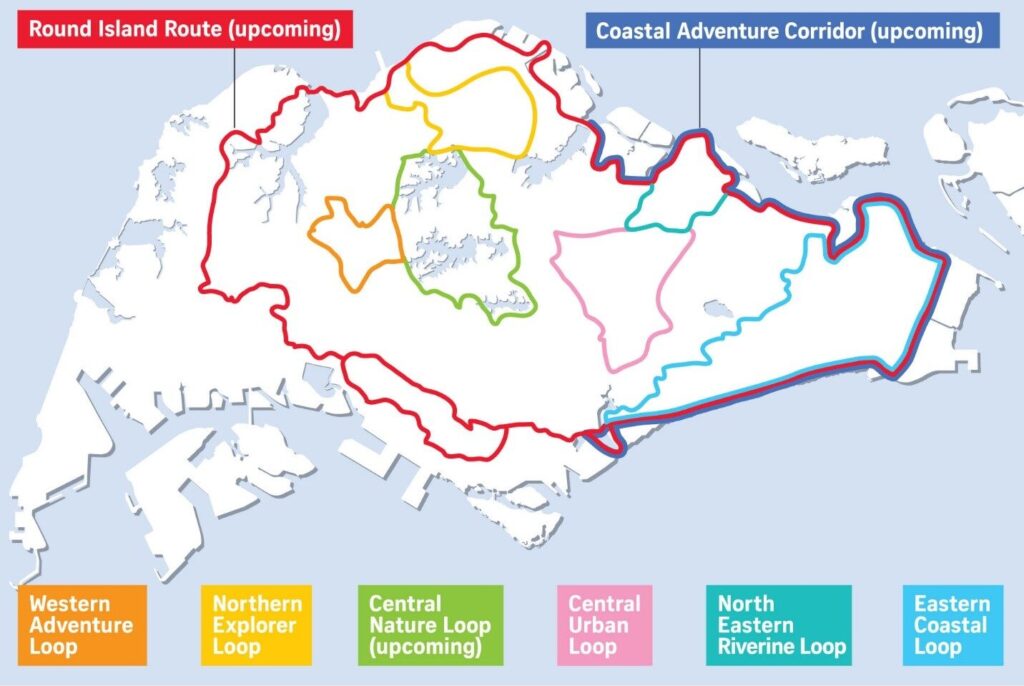 Map of Singapore Round Island Route