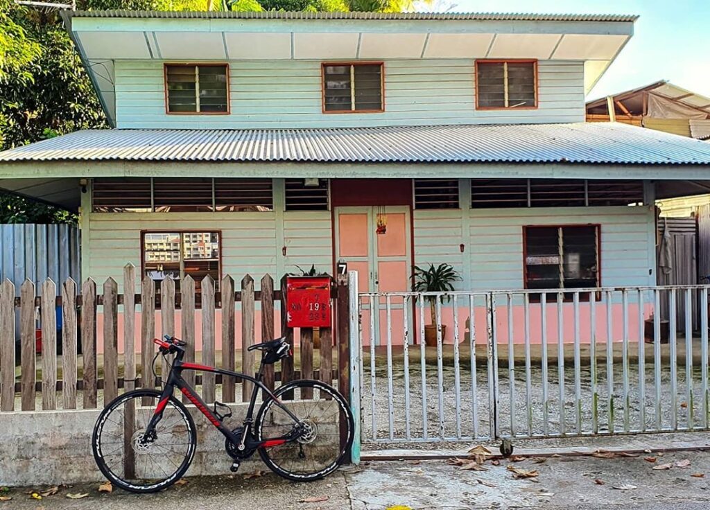 iconic kampong house with zinc roof at kampong lorong buangkok